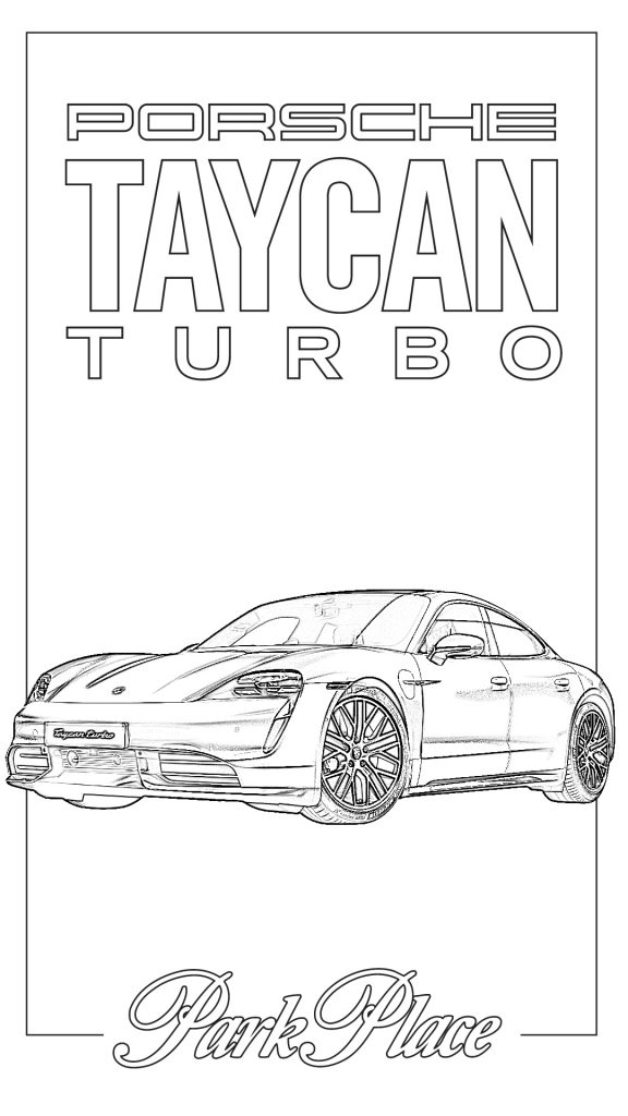 Download the Porsche Taycan - All Electric- Coloring Page